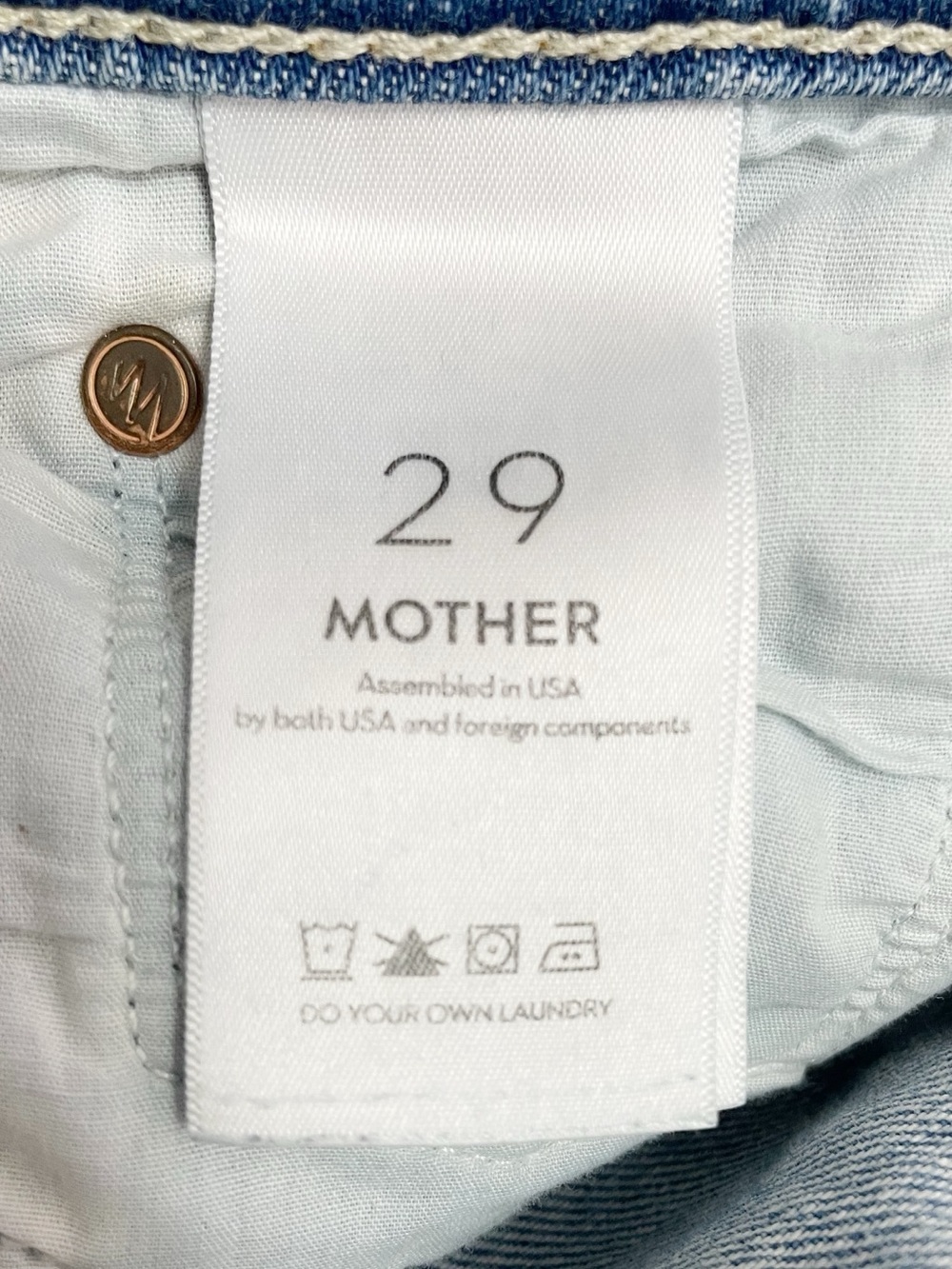 MOTHER Superior The Tomcat Roller Jeans Sz 29 Pretty Is As Pretty Does Wide Leg - Picture 14 of 16